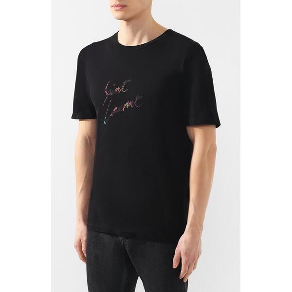 Хлопковая футболка Yves Saint Laurent 7494752