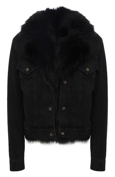 Джинсовая куртка с меховой подстежкой Yves Saint Laurent 6052437