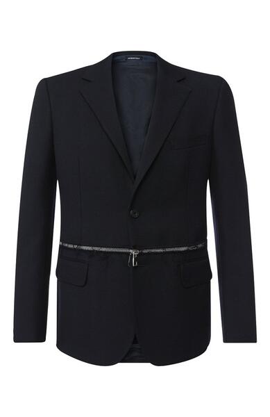 Однобортный пиджак из шерсти Alexander McQueen 6544950