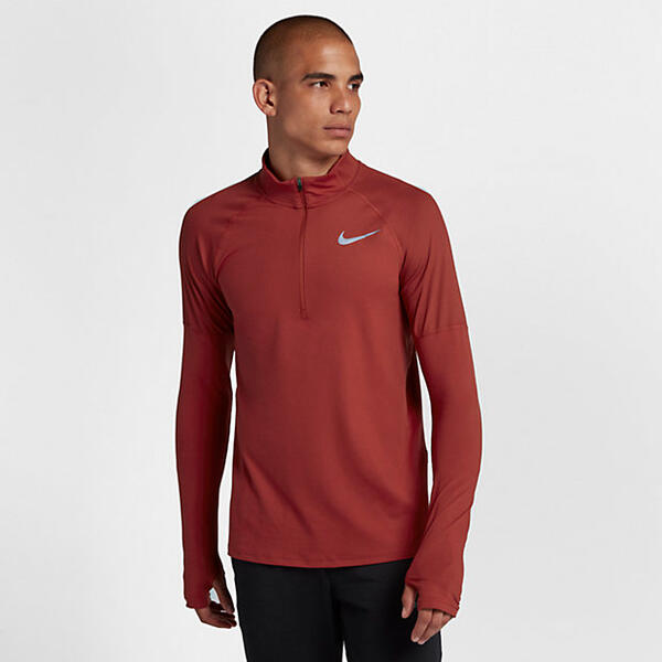 Мужская беговая футболка с молнией на половину длины Nike Element 191887353850