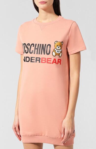 Хлопковая сорочка с логотипом бренда Love Moschino 6095907