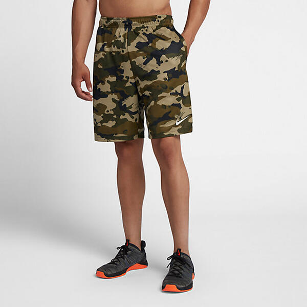 Мужские шорты из трикотажного материала с камуфляжным принтом для тренинга Nike Dri-FIT 886061322714
