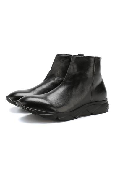 Высокие кожаные кроссовки на молнии с внутренней меховой отделкой Raparo 6166768