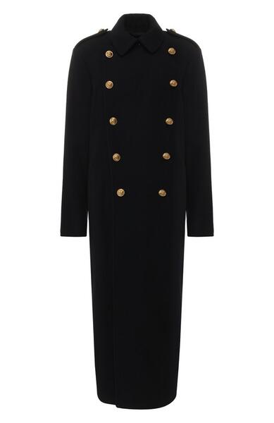 Двубортное шерстяное пальто с контрастными пуговицами Polo Ralph Lauren 5948858