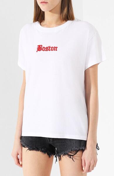Хлопковая футболка с надписью MARCELO BURLON 5968129