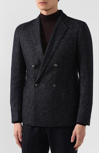 Двубортный пиджак из шерсти Giorgio Armani 6005320