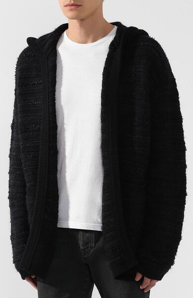 Кардиган с капюшоном из смеси шерсти и хлопка с кашемиром Yves Saint Laurent 5856017