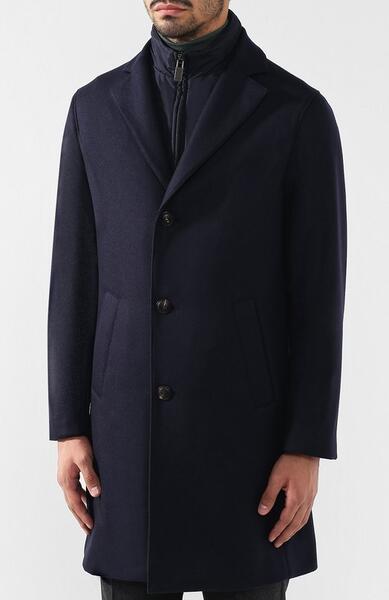 Шерстяное однобортное пальто с подстежкой Pal Zileri 5805652