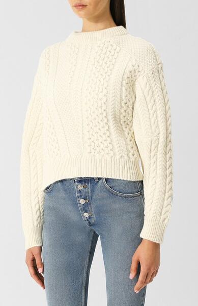 Шерстяной пуловер асимметричного кроя Stella Mccartney 5723556
