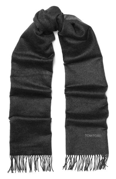 Шелковый шарф с бахромой Tom Ford 5553218