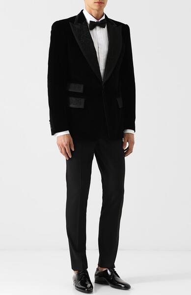 Однобортный пиджак из смеси хлопка и шелка Dolce&Gabbana 5550712