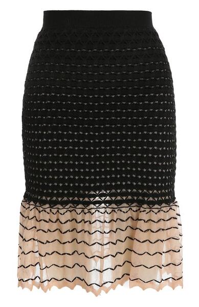 Полупрозрачная юбка-годе с эффектом деграде Alexander McQueen 1764462