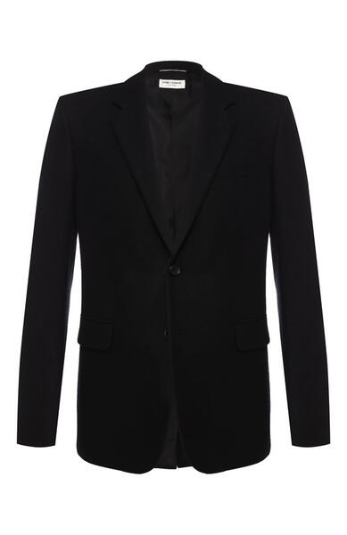Однобортный шерстяной пиджак Yves Saint Laurent 5607293