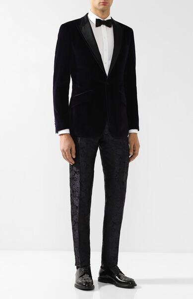 Шелковые брюки прямого кроя Dolce&Gabbana 5609680