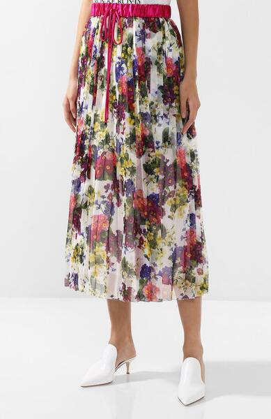 Плиссированная юбка-миди с принтом Dolce&Gabbana 5632752