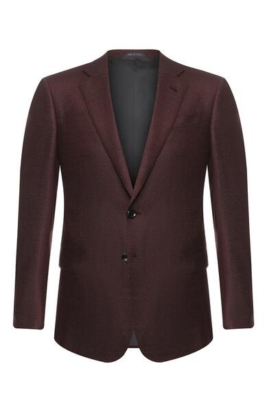 Однобортный пиджак из смеси шерсти и кашемира Giorgio Armani 5663412