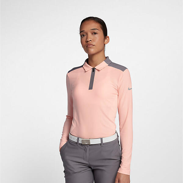 Женская рубашка-поло с длинным рукавом для гольфа Nike Zonal Cooling 
