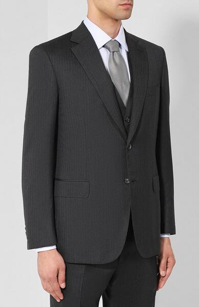 Костюм из смеси шерсти и шелка с пиджаком на двух пуговицах Brioni 5075930