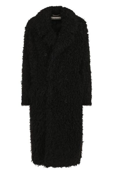 Двубортное меховое пальто Yves Saint Laurent 5208335