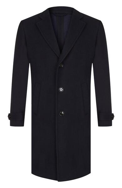 Однобортное пальто из смеси шерсти и кашемира с шелком Ermenegildo Zegna 5197128