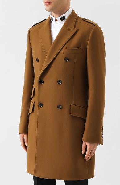 Двубортное шерстяное пальто Dolce&Gabbana 5122522