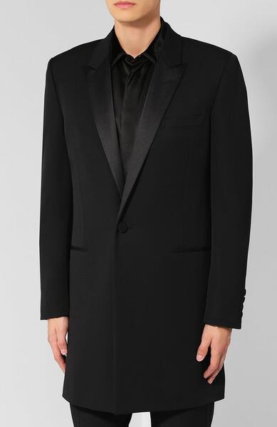 Однобортное шерстяное пальто Yves Saint Laurent 5110118