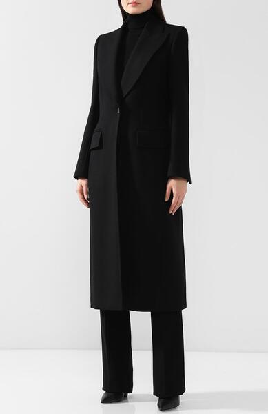 Однотонное шерстяное пальто на одной пуговице Tom Ford 5116201
