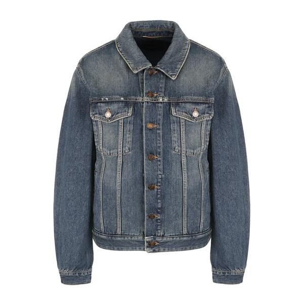 Джинсовая куртка с потертостями Yves Saint Laurent 4855577
