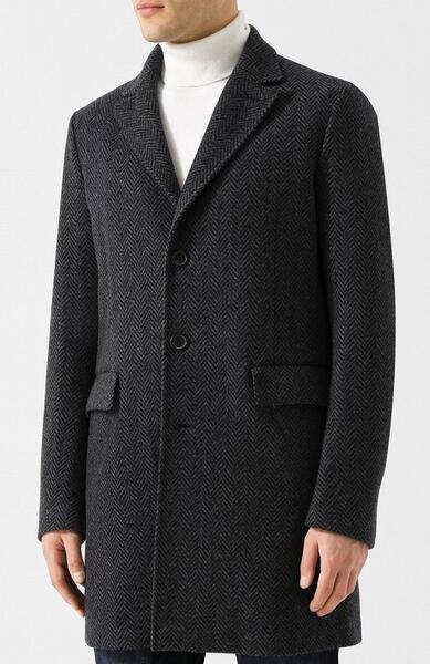 Однобортное пальто из смеси кашемира и шерсти Loro Piana 4908140