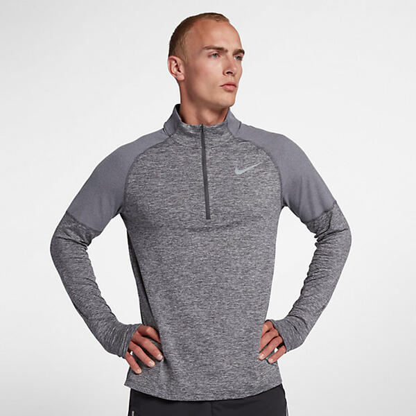 Мужская беговая футболка с молнией на половину длины Nike Element 191884213683