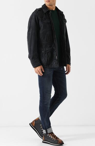 Хлопковая куртка на пуговицах с принтом Polo Ralph Lauren 4599020