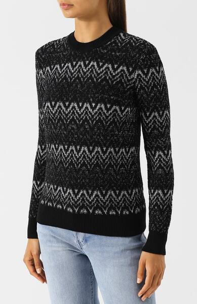 Вязаный шерстяной пуловер с круглым вырезом Yves Saint Laurent 4549530