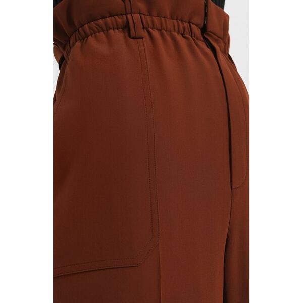 Шелковые брюки с завышенной талией и накладными карманами Chloe 4549082