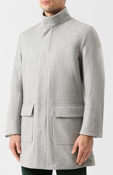 Кашемировое пальто на молнии с воротником-стойкой Kiton 4372360