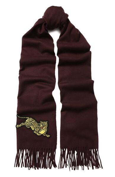 Шерстяной шарф с бахромой Kenzo 4286701