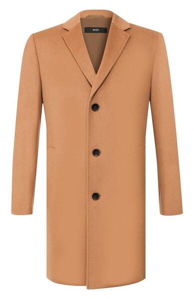 Пальто из смеси шерсти и кашемира Boss Orange 4174974