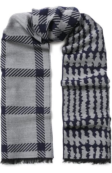Шерстяной шарф с принтом Giorgio Armani 4103231