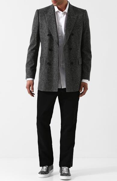 Двубортный кашемировый пиджак Alexander McQueen 3958443