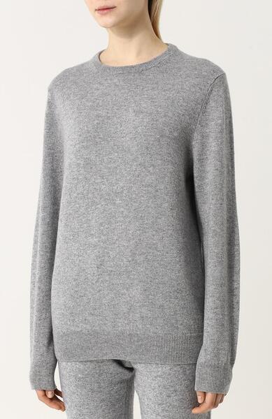 Однотонный кашемировый пуловер с круглым вырезом FTC 3822517
