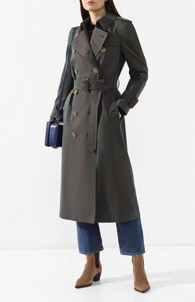 Хлопковое пальто с поясом Burberry 3770948