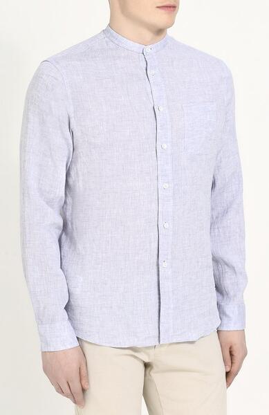 Льняная рубашка с воротником стойкой Giorgio Armani 2728612