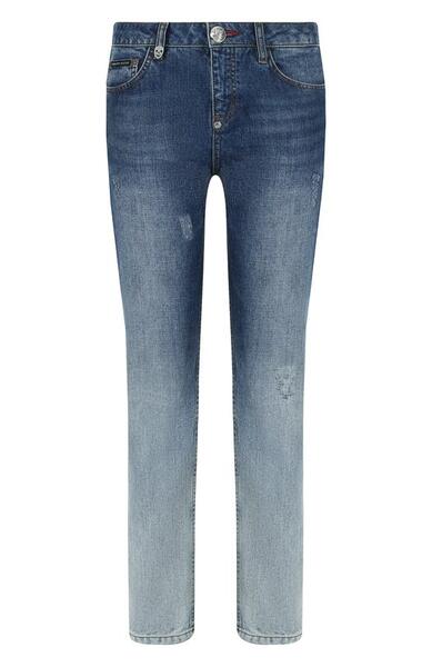 Укороченные джинсы с потертостями PHILIPP PLEIN 3753665