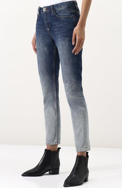 Укороченные джинсы с потертостями PHILIPP PLEIN 3753665