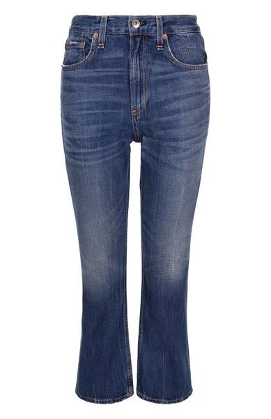 Укороченные расклешенные джинсы с потертостями Rag&Bone 2213056