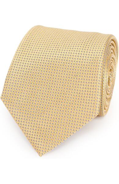 Шелковый галстук с узором Canali 2119940