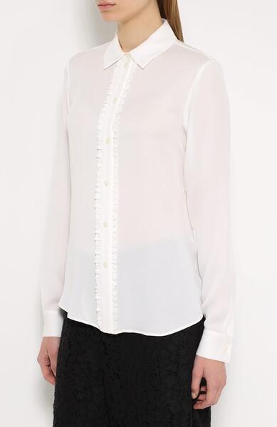 Шелковая блуза прямого кроя с оборками Michael Michael Kors 2031053