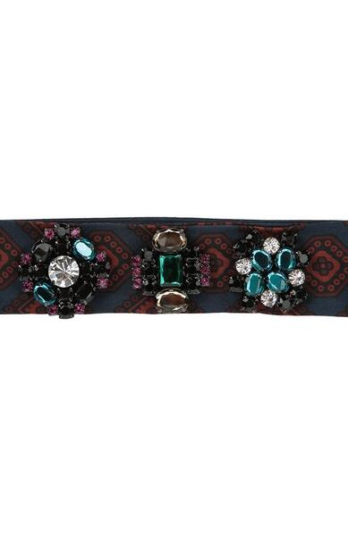 Шелковый шарф с принтом и кристаллами Lanvin 1743039