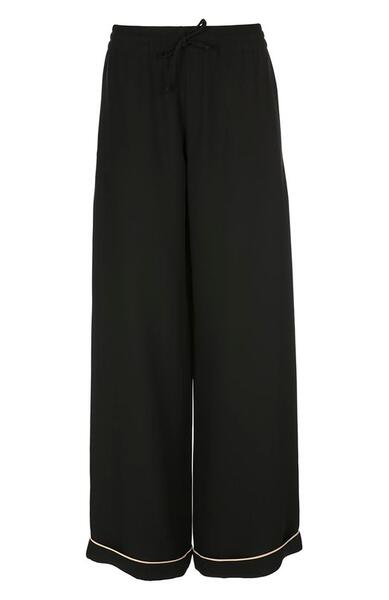 Шелковые брюки в пижамном стиле с контрастной отделкой Valentino 1718821