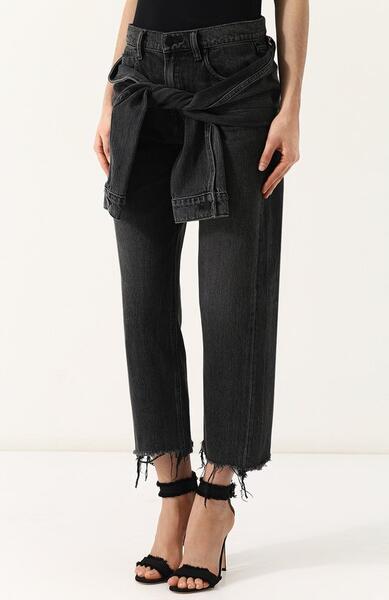Укороченные джинсы с потертостями Denim X Alexander Wang 3566037