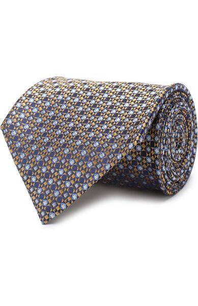 Шелковый галстук с узором Ermenegildo Zegna 3517751